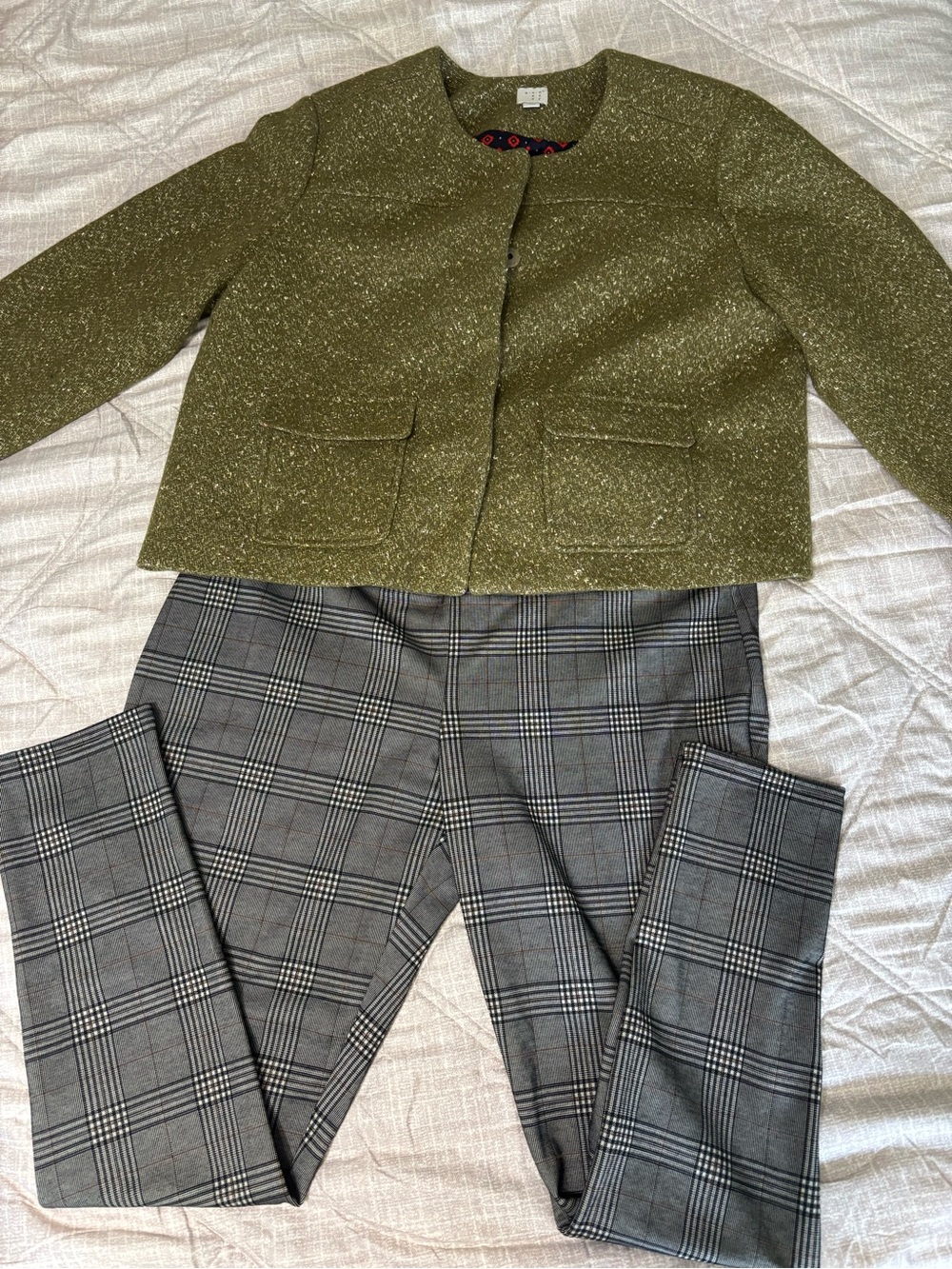 Kohl's Black and Brown Plaid Skirt